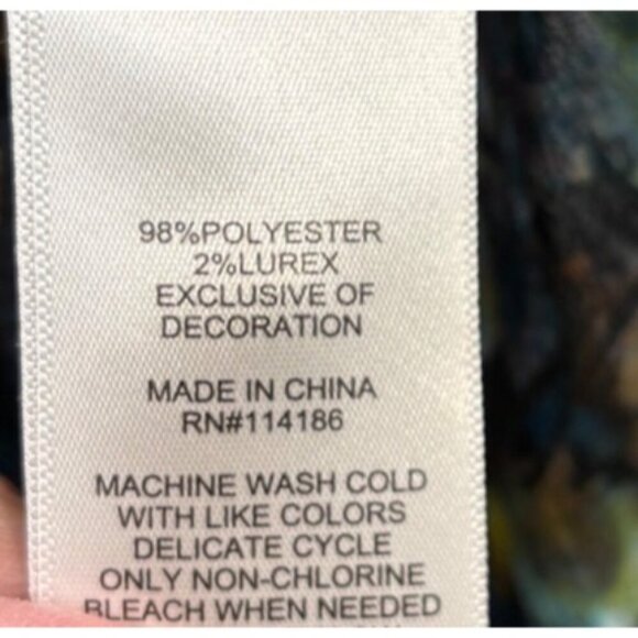 Frye & Co Womens Floral Print Semi Sheer Peasant Blouse 3X Floral‎ - Picture 6 of 7